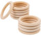 REAQUE 10 Stücke Holzringe zum Basteln, Ø 80mm x 10mm Dicke, Natürliche Runde Holzkreise, Makramee Holzring, Holz Kunst Unvollendeter Ring Kreis für DIY Anhänger, Wandbehang, Traumfänger, Handwerk