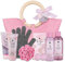 Accentra – Duschset Frauen Geschenkset PINK ROSE in Handtasche – 9-teiliges Pflegeset mit Schaumbad, Körperpeeling, Bodylotion & mehr – Wellness Geschenk Set zum Geburtstag, Valentinstag & Weihnachten