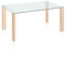 duehome | Mesa de Comedor Fija, Mesa Salon o Cocina, Modelo Valya, Acabado en Cambria y Cristal Templado, Medidas: 150 cm (Largo) x 90 cm (Ancho) x 75 cm (Alto)