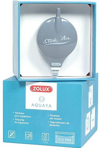 Zolux - Bulleur aérateur 1.5w débit 18.6 L/h Gris pour Aquarium Max 50 litres