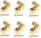 MEISO 6 Stück Vintage Roller Guitar String Guides Tree Saitenniederhalter, Guitar Roller String Trees Retainer String Guides für E-Gitarre Bass mit Schraube (Gold)