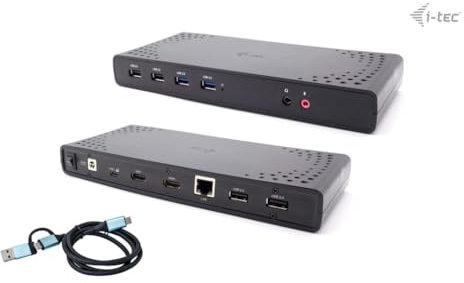 i-tec USB 3.0 / USB-C/Thunderbolt Dual Display Docking Station + Power Delivery 100W - 2X HDMI