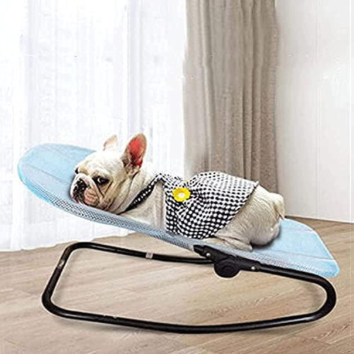 RNQZ Portable Cooling Pet Spring Bed, Dog Cat Rocker Chair with Mesh Cover, Small Teddy Elastic Large Swing, Pet Dog Cat Rocker Bed Chair,for Pets up to 33lbs