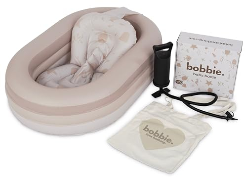 Bobbie. Aufblasbare Babybadewanne, Baby Duchbadewanne, Baby Badewanne Neugeborene von 0-48 Monaten Geeignet, Tragbar Faltbar Badewanne und Anti-Rutsch, Baby Schwimmbecken, Babybad