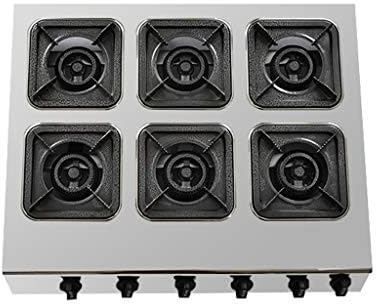 SACLI gas hob glass gas hobStainless steel commercial gas stove 3/4/6/8 burners(Color:NG,Size:6)