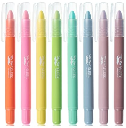 Mr. Pen- No Bleed Gel Highlighters, Candy Colors, 8 Pack, Bible Highlighters, Bible Markers for Study, Journaling, School Supplies and Accessories