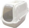 Large Heavy Duty Cat Litter Box/Tray Mocha and White with Carbon Odor Filter