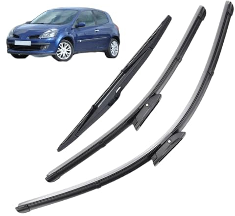 Scheibenwischer Scheibenwischerblätter Vorne Und Hinten Für Renault Clio MK 3 Schrägheck 2005–2012, 24+16+14 Scheibenwischerblätter