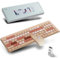 Ensembles Clavier Souris sans Fil 2.4Ghz & Bluetooth,Clavier et Souris sans Fil avec Batteries Rechargeables,Clavier Ultra-Fin avec Pavé Numérique,Souris Silencieuse,pour PC/Laptop/Mac,QWERTY