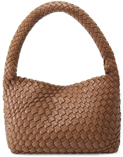 NOBLIFE, Damen Feder-01 Tragetasche, gewebte Tasche, Handtasche, Strandtasche, veganes Leder