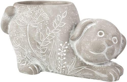 Divas World Macetas decorativas de cemento con forma de gato y perro, para interiores y exteriores, duraderas, para el hogar, jardín, patio, idea de regalo única para amantes de las mascotas (maceta