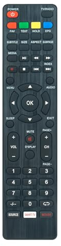 RC159 RM-C3411 Fernbedienung ersetzen Passend für JVC/JTC Jay-Tech Smart TV LT-24FD100 LT-32FD100 TVLED434K01 TVLED504K01 RC159 GPRC15926 TVD224LED TVD228LED TVD232LED