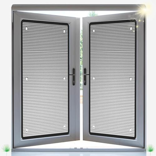 Aluminiumfolie Isolierfolie,Sonnenraum Reflektierende Blickdicht Fensterfolie,Sonnenschutzfolie Innen Außen,Sichtschutzfolie Dachfenster,Mit Saugnäpfen,Auto Scheibenfolie,W×H-80 * 140cm(31 * 55in)