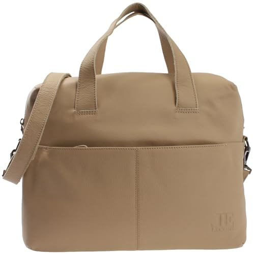 LECONI Schultertasche Henkeltasche für Frauen DIN-A4 Businesstasche Handtasche Leder Shopper für Damen 36x29x12cm LE0059