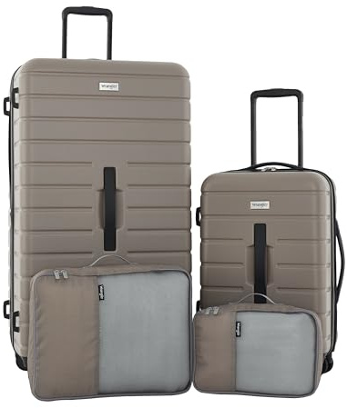 Wrangler Tall Trunk Luggage, Desert Taupe, Tall Trunk Luggage 4 Piece Set
