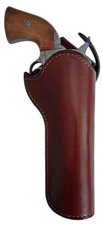 MDFCZXP Pirat Steinschloss Holster Mittelalter Retro Leder Pistole Holster Western Cowboy Kein Gürtel,Braun,20cm