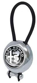 4R Quattroerre.it Alfa Romeo Schlüsselanhänger schwarz 4 x 3,2 cm, Schwarz , One size