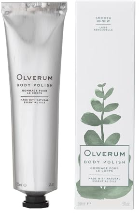 Olverum Polishing Body Scrub & Moisturise Body Polish (150ml) | Cleanse, Exfoliate - Papaya Extract and Essential Oils Vegan and Cruelty Free Cream for Smooth Skin (150ML)