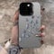 Mobile Phone Case for iPhone 11 Pro 5.8”, Simple Reflective Glossy Hard Matte Back Shockproof PC Back Cover with Butterfly Pattern, Anti-scratch Shockproof Phone for Women Men - Multi-butterfl (Black)