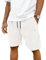 TARAINYA Corduroy Kurze Hosen Herren Baumwolle Kordelzug Shorts Herren Sommer Stretch Freizeitshorts mit Taschen Weiß XL