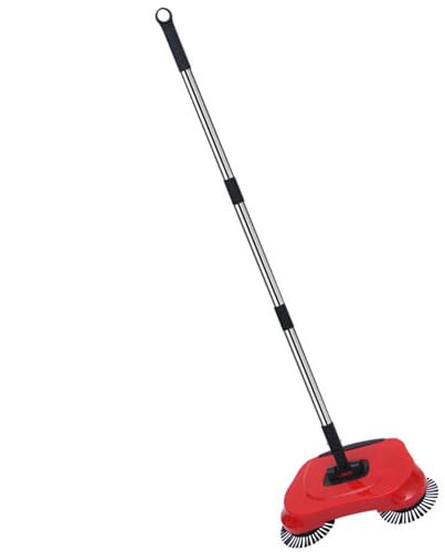Barredora manual de aspiradora, escoba de vacío no eléctrica, herramientas de limpieza de suelos, barredoras de mano con mango ajustable para limpiar el pelo de mascotas, desechos sueltos, pelusa
