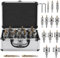 Knpwer 12 Pcs Scies Cloches en Alliage de Carbure TCT,Scies Cloches TCT pour Métal Dur,Carbure de Tungstène Scie Cloche en Métal,avec 2 Forets Centraux Pilotes Extra Revêtus de Titane et 2 Clés en L