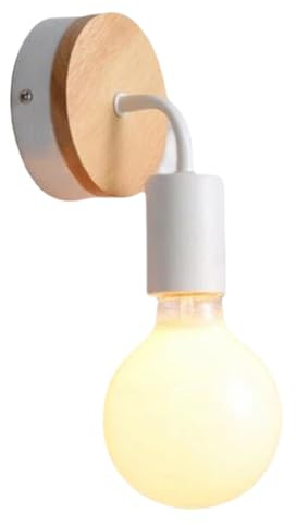 Bosiyrggrl Nordic Postmodern Small Wall Light Simple Bathroom Corridor Light Bedroom Bedside Wall Light White