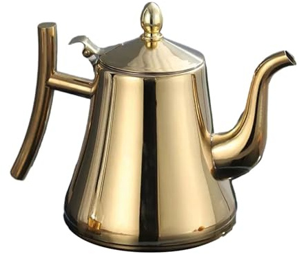 Wlinfetity Stainless Steel Teapot with Built-in Filter, 1.5L Capacity, Induction Hob Compatible Kettle for Coffee and Tea, Silver