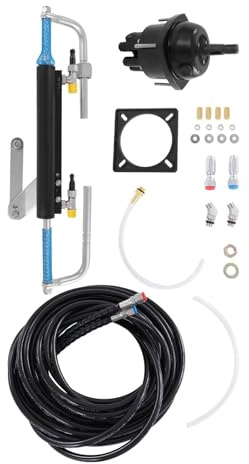 90HP Kit de Dirección Hidráulica Fueraborda Sistema de Dirección Kit de Dirección Barcos con Bomba de Control para Barcos de hasta 90HP