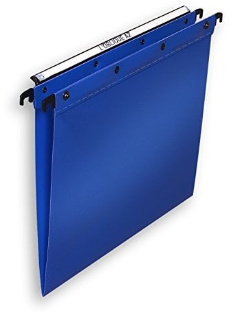 Elba Ultimate Polypropylene Foolscap Suspension Files, V-Base - Blue (Pack of 25)