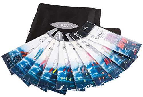 FLADEN Fishing LOADED RIG WALLET with Handle - Contains 10 Assorted Tied Rigs for Sea Fishing [27-2400]