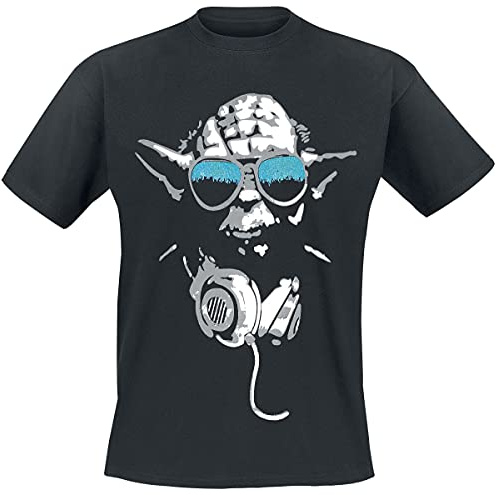 Star Wars Herren Dj Yoda Cool T-Shirt, Schwarz, XXL