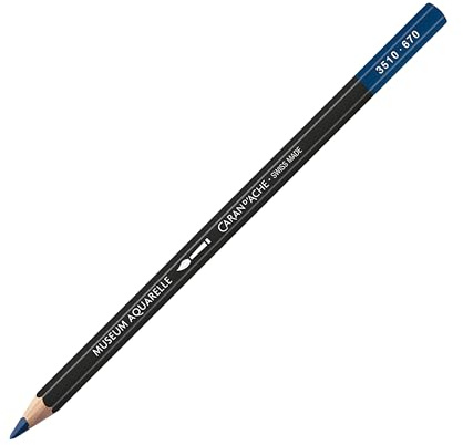 Caran D'ache Museum Aquarelle Watercolour Pencils - Permanent Blue (3510.67)