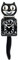 Kit Cat Klock Classic Black Lady Klock, Black, schwarz, Klassisch