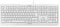 CHERRY KC 1000, Wired Keyboard, UK Layout (QWERTY), Plug & Play via USB Port, Flat Design, Whisper-Quiet Keystrokes, White-Grey