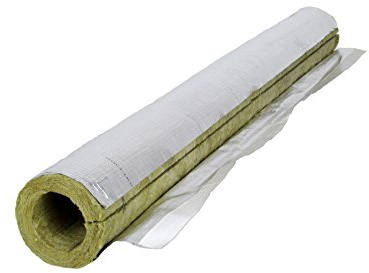 Rockwool 1 Stück alukaschierte Rohrschale 800, Länge 1 m (Mineralwolle, Wärmedämmung und Brandschutz)