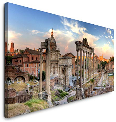 Paul Sinus Art GmbH Panoramablick Rom 120x 50cm Panorama Leinwand Bild XXL Format Wandbilder Wohnzimmer Wohnung Deko Kunstdrucke