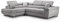 Honeypot - Sofa - Anton - Storage - Sofa Bed - Black/grey - White/grey - All grey - Fabric (All Grey, Left hand corner)