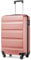 Kono Valise Cabine Taille 55cm ABS Bagage de Voyage Légère et résistante Main Valise Rigide à 4 roulettes, Rosé Or
