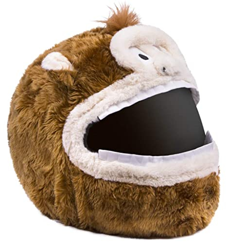 Moto Loot Helmabdeckung für Motorradhelm, lustige Fahrten und Geschenke, nur Bezug, Helm nicht im Lieferumfang enthalten) – Monkey