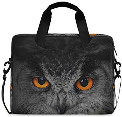 RELEESSS Laptop-Hülle, Tier-Eule, Laptop-Handtasche, Aktentasche, Messenger-Tasche, Tragetasche, Tasche, verstellbarer Schultergurt für 33-40,6 cm (13-16 Zoll)