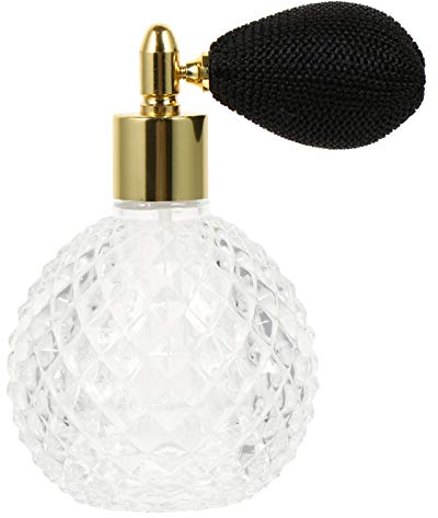 Beaupretty Kristallparfümflasche 100Ml Vintage Parfümflasche mit Ballsprühgerät Nachfüllbare Leere Glasflasche Zerstäuberflasche Transparente Farbe