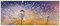 ARTland Wanddeko Glasbilder Wandbild Glas Bild einteilig 125x50 cm Querformat Blumen Pusteblume Wassertropfen Natur Modern Orange U1TA