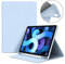VAGHVEO Funda para iPad Air 11 Pulgadas M3 2025/ M2 2024 con Portalápiz, iPad Air 10,9 2022/2020 (Air 5ª/4ª Generación) Carcasa de Libro Protectora Cover, Suave TPU Parte Trasera Cubierta, Azul Claro