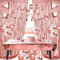 ZERODECO Décorations Anniversaire, Rose Or Happy Birthday Bannière Ballon Rideau Métallique Coeur et étoiles en Forme de Ballons en Aluminium et Ballons Confettis pour Filles Garçons et Adultes