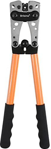 Brileine Outil de sertissage de câble de batterie AWG 8-1/0, outil de sertissage de cosse de câble de batterie pour cosses de fil robustes, bornes de batterie, cosses en cuivre AWG 8-1/0
