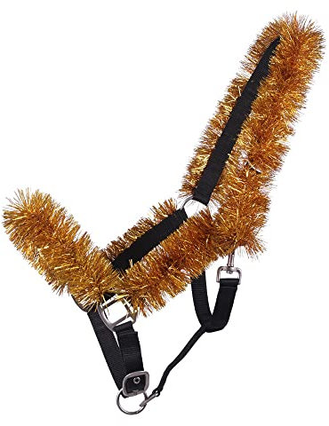 QHP Halfter Weihnachtsgirlande, Größe:Cob, Farbe:Gold