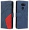 Fatcatparadise Coque pour LG K40S, Etui en Cuir PU Portefeuille Housse Fermeture Magnétique und Flip Protection Case avec Antichoc TPU, Etui à Rabat, Fentes pour Cartes (Bleu)