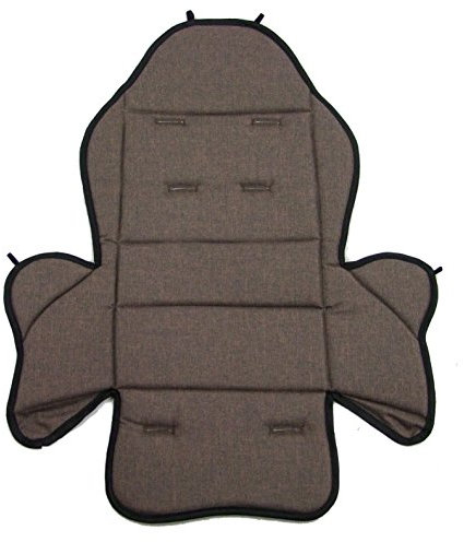 Ersatzbezug Sitzkissen Bezug [Auflage für Kinder Fahrradsitz] kompatibel mit Römer Jockey (Modell 2) (braun meliert)