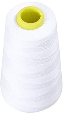 MAGICLULU Filo Da Cucire in Poliestere Bianco Yarde Bobine Di Alta Resistenza Per Patchwork Tappezzeria Cucito Per Macchine Da Cucire Commerciali Uso Domestico